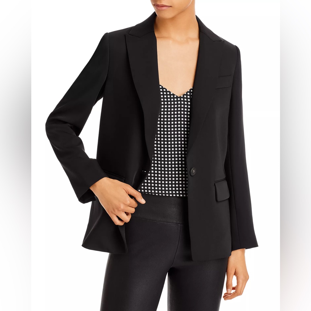 Nwt $475 Vince Boyfriend Classic Black Blazer